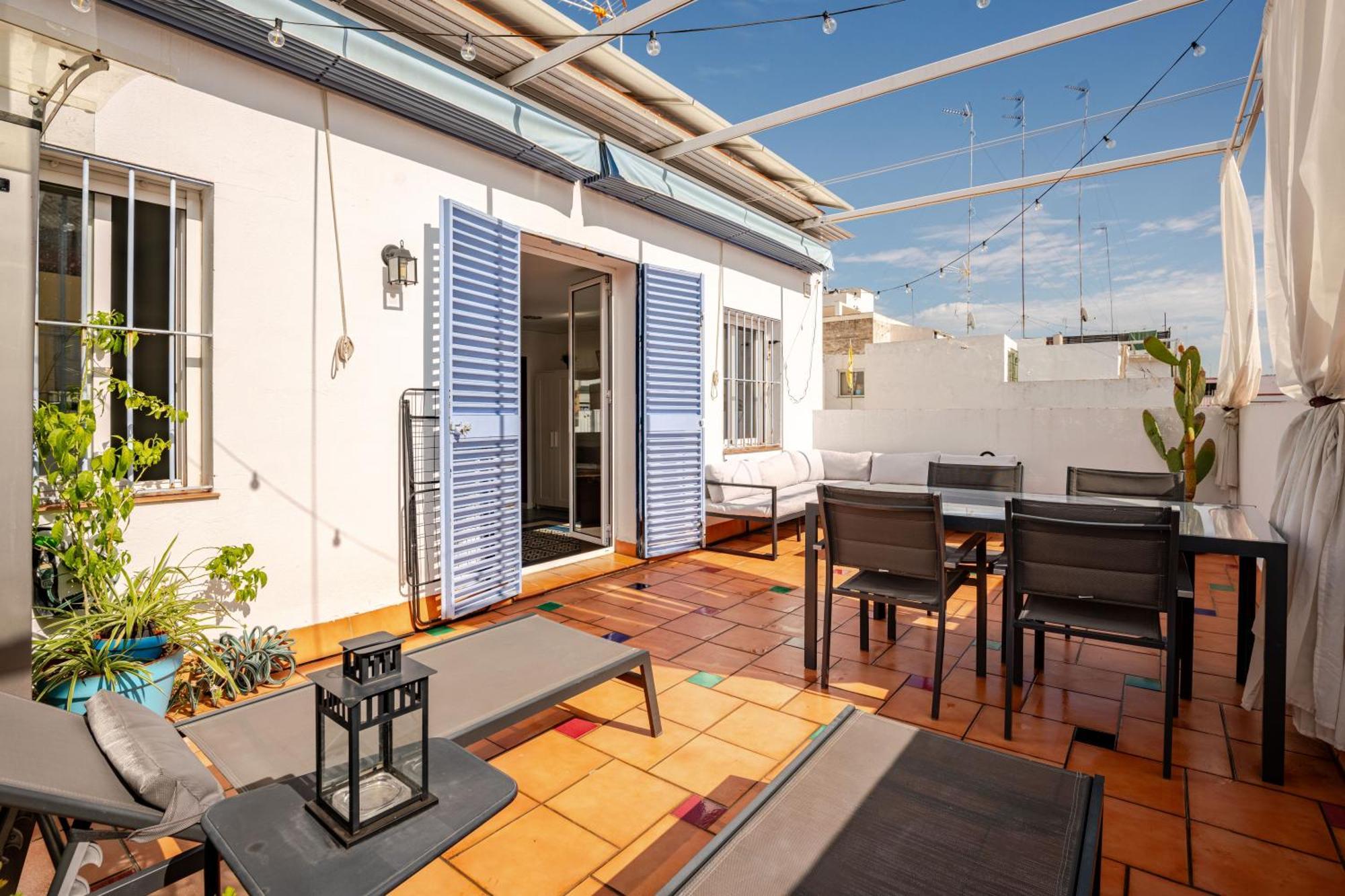 Atico La Azotea Con Terraza Privada Apartment เซบีญา ภายนอก รูปภาพ